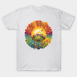 Together We Can Overcome: A mental health design promoting support and unity T-Shirt